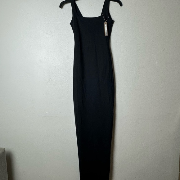 SKIMS BODY LONG SLIP DRESS SL-MAX-4112 ONYX BLACK SZ SMALL - Picture 6 of 15